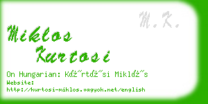 miklos kurtosi business card